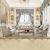 Carolina 3+2+1 Fabric Sofa Set -Sky Blue / Silver