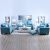 Alessandra 3+2+1+1 Fabric Sofa Set - Turqouise