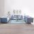 Belva 3+2+1 Fabric Sofa Set  - Ash Blue