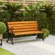 Garden 3 Seater Park Bench - Brown