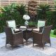Furn Luxury 4+1 Round Dining Set - Brown