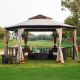 Amber Hexagonal gazebo - Brown