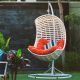 Lima Rattan Hanging Chair - Orange
