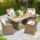 Amigo 4+1 Dining Set - Sand