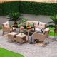 Sara 7 Seater Sofa Set - Beige