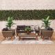 Vita 5 Seater Sofa Set - Dark Grey