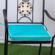 Square Seat Cushion With Zipper 43X43X5Cm- Turquoise Green Sc43Gr