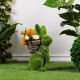 Flocked Rabbit Planter