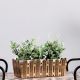 Fence Flower Pot - Brown