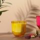 Aw21 Luminara Shaped Jar Candle Luxury Amber 220Gm 8.8X9Cm Bl889P-Yl