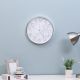 Stolpa Marble Look Wall Clock Silver 30X30X4Cm