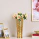 Decimus Texture Vase 15X15X37 Cm Gold Vdal-82