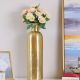 Decimus Hammered Tall Vase Smll 15X15X55 Cm Gold Vdal-86
