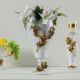 Ss22 Remy Vase Gold,Marble 21X21X41.5Xcm Ds33476-