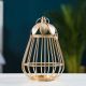 Arianna Cage Pillar Candle Holder- Gold