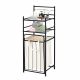 Ss22 Oliver Metal Towel Hamper W/Fabric Bag Black 37.5 X 35.5 X 103.5Hcm Cb19156-004