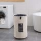Ss22 Oliver Round Laundry Hamper With 4 Wheels Off White Dia 39X59Hcm Fb2010