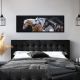Lorena Horses Framed Canvas 120X40Cm- Black