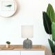 Aw21 Randy Ceramic Table Lamp Grey+Offwhite 14×H26.5Cm