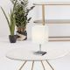 Aw21 Maggie Metal Table Lamp Chrome+Off White 13×11×H27.5Cm