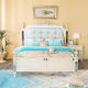 Celia 180X200 King Bed - Sage / Cream / Golden