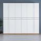 Malena 6 Door Wardrobe - White / Mocha