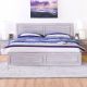 Torino 180X200 King Bed Set + Dresser W/ Mirror - Grey Oak / Silver Line