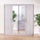 Torino 4 Door Wardrobe - Grey Oak / Silver Line