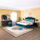 Charlotte Bed Room Set-Teal Green / Golden