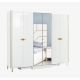 Marcelus 6 Door Wardrobe - White / Golden
