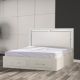 Treyton 180X200 King Bed Set W/ Front Drawer-Pearl White / Golden