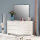 Treyton Dresser with Mirror-Pearl White / Golden