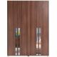 Maybell 4 Doors Wardrobe-White Maple / Walnut