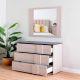 Lugano Dresser With Mirror - Light Ash / Black