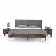 Norden 180X200 King Bed-Beige / Walnut