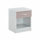 Jackson Night Stand - White / Light Pink