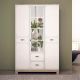Berna 3 Door Wardrobe - Milky White