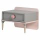 Elegant Night Stand - Grey / Pink