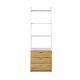 Vashti Book Case - White / Oak