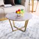 Beaver Coffee Table - Grey Marble / Brushed Gold