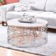 Narwal Coffee Table - Smoke Grey / Chrome