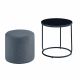 Vivar End Table With Stool - Grey