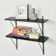 2 Tier Ladder Wall Shelf 60Lx20.5Wx55.5H - Black
