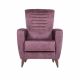 King One Seater Fabric Sofa - Purple Brown