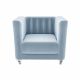 Catriona One Seater Fabric Sofa - Light Blue