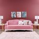 Linda Fabric Sofa 3S - Bordo