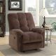 V2 Simone 1 Seater Fabric Recliner Sofa - Choco