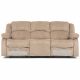 Terrence 3 Seater Fabric Recliner - Ligth Brown