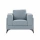 Oliver One Seater Fabric Sofa Set - Dim Blue