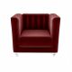 Catriona One Seater Fabric Sofa - Deep Red